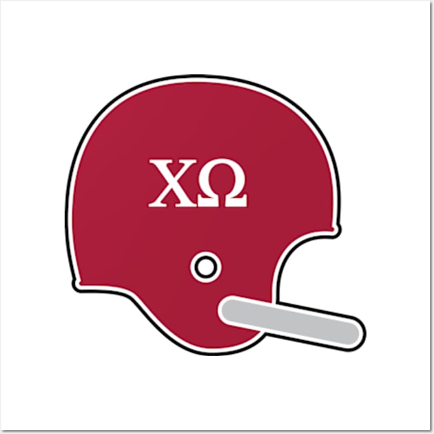 Alabama Chi Omega Retro Helmet Wall Art by Rad Love